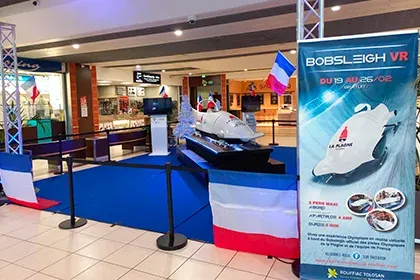 Duo sur simulateur bobsleigh VR 2 places en action