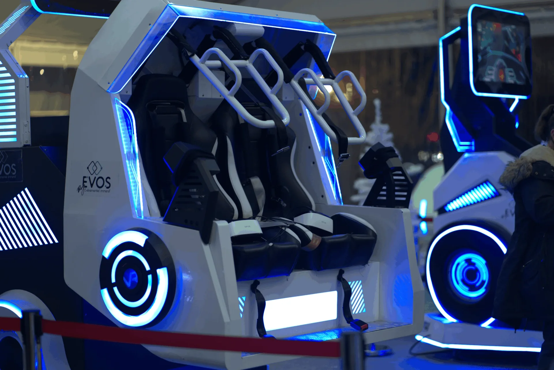 Simulateur double 360° VR pour 2 participants lors d'une animation