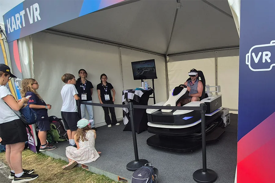 Animation simulateur VR By Evos lors d'un événement à Toulouse