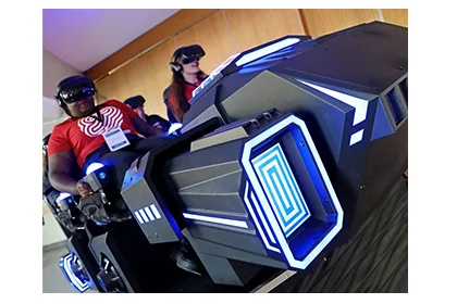 Simulateur navette VR 4 places en configuration événementielle